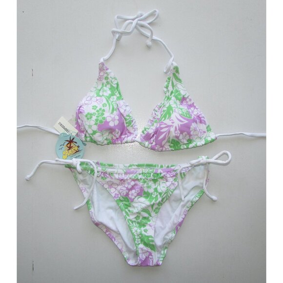 AEROPOSTALE Tropical Print String Bikini - Sz Med - NEW - Picture 11 of 11